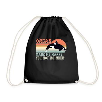 Orque orque disant drôle - Sac de sport léger - noir - Devant