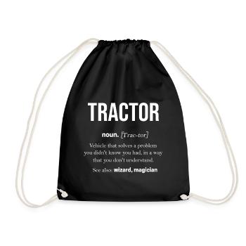 tracteur - Sac de sport léger - noir - Devant
