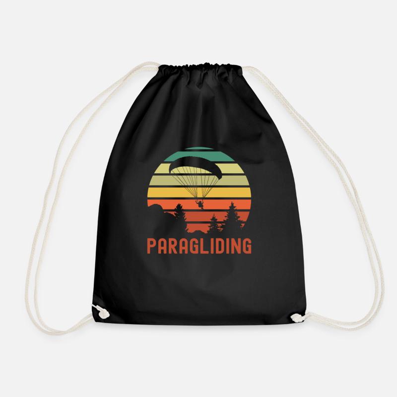 Paragliding Sunset - Gleitschirmfliegen - Gliden - Turnbeutel - Schwarz