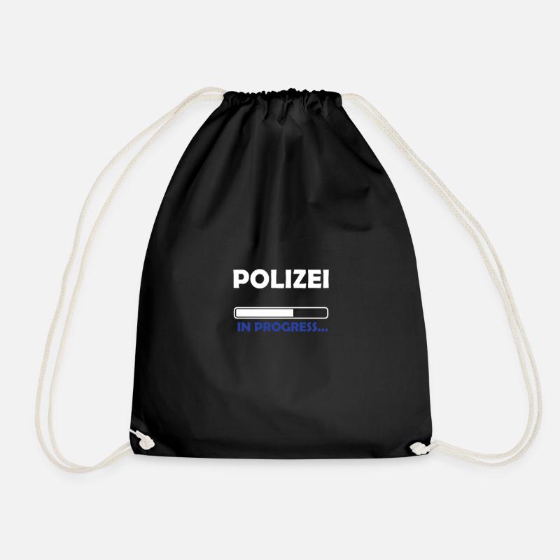 Polizei in progress - Turnbeutel - Schwarz