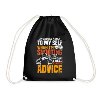 Cadeau de conseils de tir au pigeon d'argile - Sac de sport léger - noir - Devant