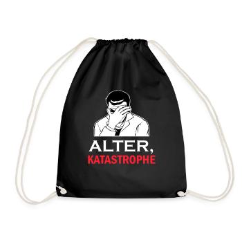 Alter Katastrophe Einmal mit Profis Arbeiten Retro - Turnbeutel - Schwarz - Vorne
