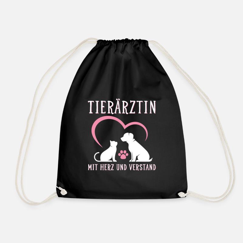 Tierärztin Geschenk - Turnbeutel - Schwarz