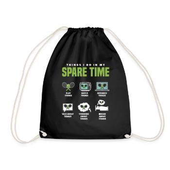Tennis Funny Tennis Gifts - Drawstring Bag - black - Front