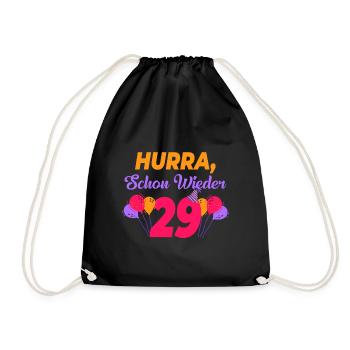 Geschenk 30 Geburtstag - lustig Spruch - Turnbeutel - Schwarz - Vorne