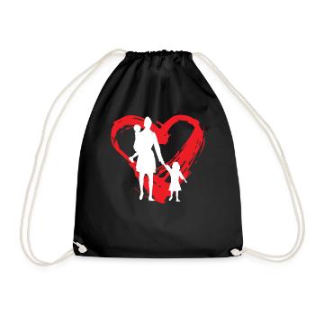 Mother Heart - Turnbeutel - Schwarz - Vorne