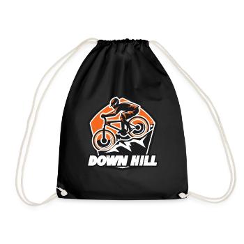Down Hill Mountainbike Biker - Turnbeutel - Schwarz - Vorne