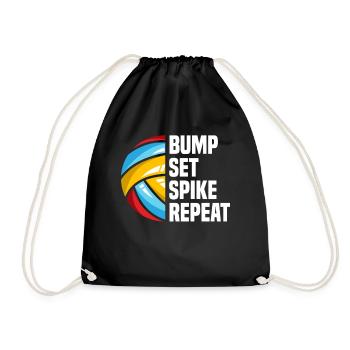 Volleyball beach volleyball athlete gift - Drawstring Bag - black - Front