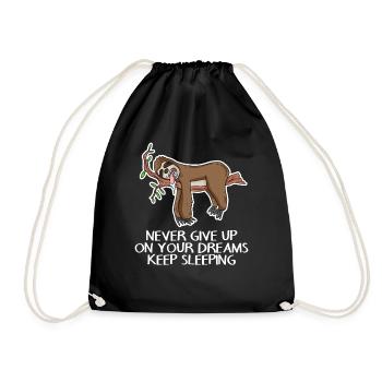 Don't pass on your dreams to sleep - Drawstring Bag - black - Front