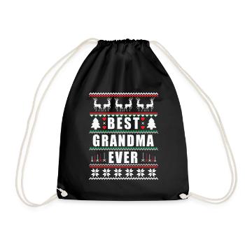 Best Grandma Ever - Drawstring Bag - black - Front
