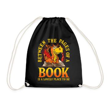 Livre Dragon Lire Livre-livre-livre Roman Auteur - Sac de sport léger - noir - Devant