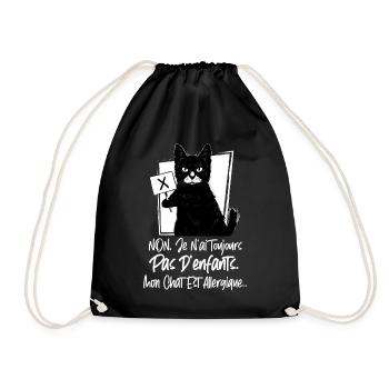 Chat Noir Humour Cadeau - Sac de sport léger - noir - Devant