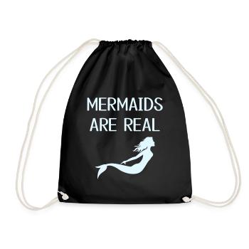 Mermaids - Drawstring Bag - black - Front