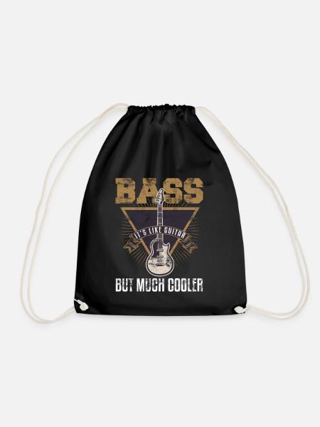 Coole Bass Gitarrist Bassist Bass Spieler - Turnbeutel - Schwarz