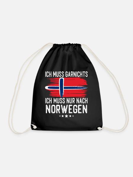 Norwegen - Turnbeutel - Schwarz