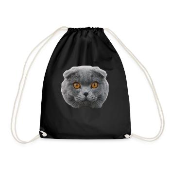 chat - Sac de sport léger - noir - Devant