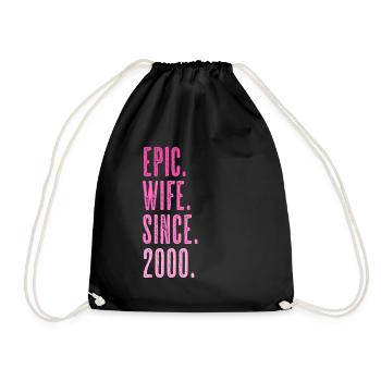 Epic wife since 2000 marriage wedding - Turnbeutel - Schwarz - Vorne