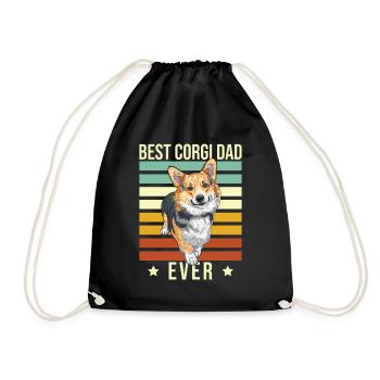 Corgi Dad Best Corgi Ever - Turnbeutel - Schwarz - Vorne