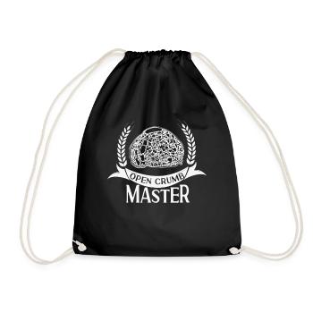 Baking Baker Sourdough Bread Open Crumb Master - Drawstring Bag - black - Front