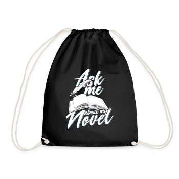 Livre auteur écrivain romancier cadeau - Sac de sport léger - noir - Devant