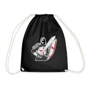 Knights Templar Knight Middle Ages - Drawstring Bag - black - Front