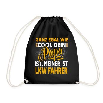 Papa Lkw Fahrer - Turnbeutel - Schwarz - Vorne