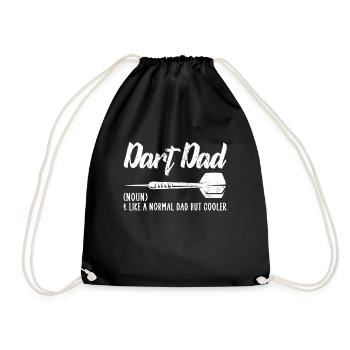 dart dad - Turnbeutel - Schwarz - Vorne