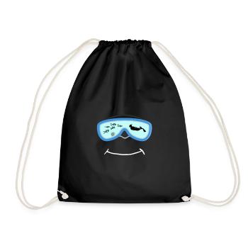 Masque de plongée avec plongée aux algues de poisson - Sac de sport léger - noir - Devant