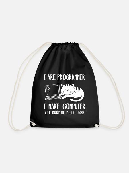 I Are Programmer I Make Computer Funny Cat - Turnbeutel - Schwarz