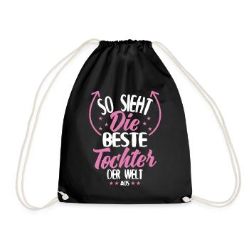 Beste Tochter der Welt - Turnbeutel - Schwarz - Vorne