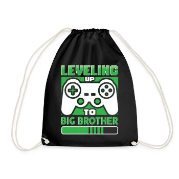 Leveling Up To Big Brother - Drawstring Bag - black - Front