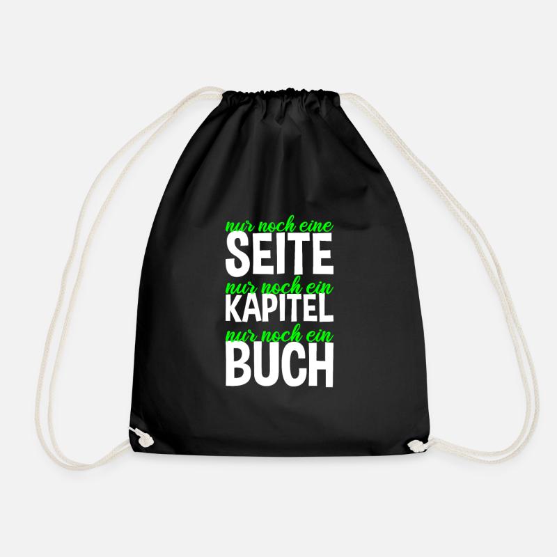 Bücherwurm Nur Noch Eine Seite Kapitel Buch - Turnbeutel - Schwarz