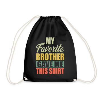 Cadeau soeur meilleur frère soeur - Sac de sport léger - noir - Devant