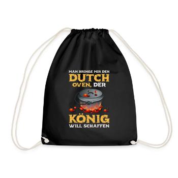 Man Bringe Mir Den Dutch Oven Grillmeister - Turnbeutel - Schwarz - Vorne