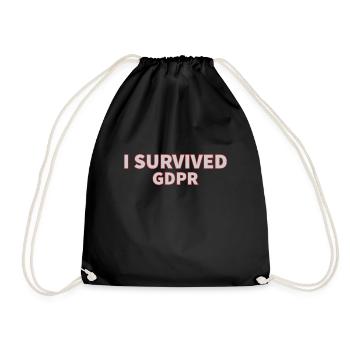 I Survived GDPR - Turnbeutel - Schwarz - Vorne