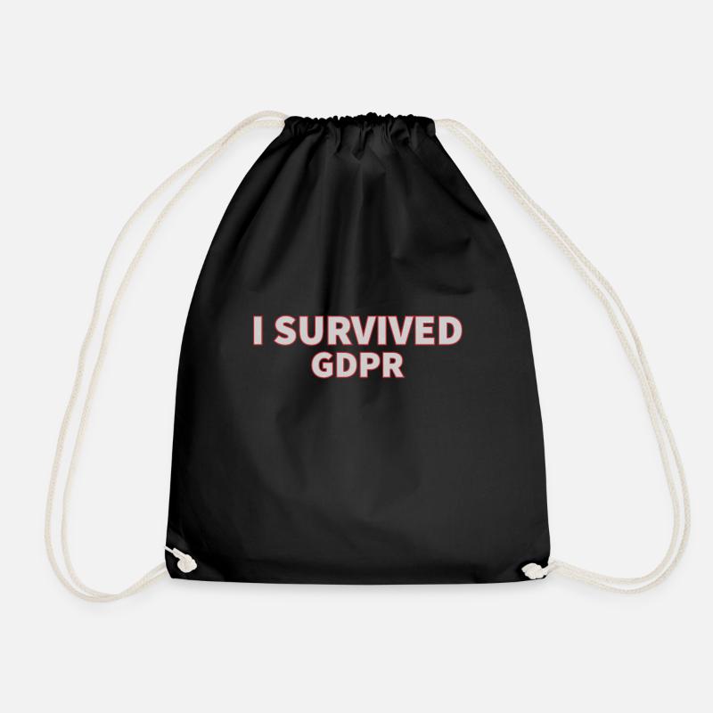 I Survived GDPR - Turnbeutel - Schwarz