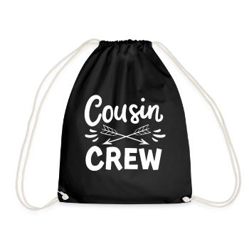Cousin crew - Drawstring Bag - black - Front
