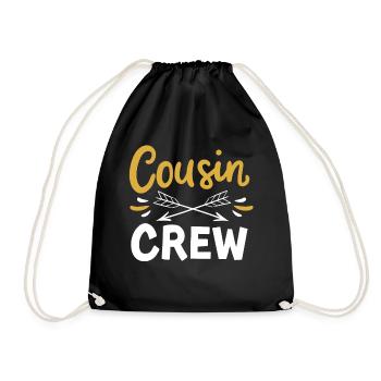Cousin crew - Drawstring Bag - black - Front