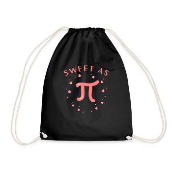 Pi math math valentine's day - Drawstring Bag - black - Front
