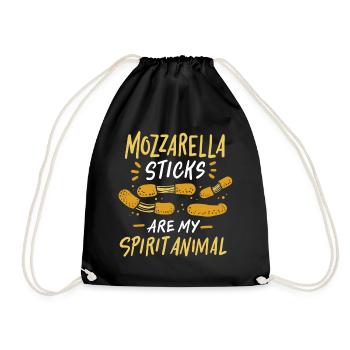 Bâton de mozzarella - Sac de sport léger - noir - Devant