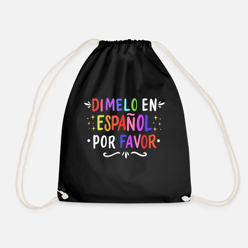 Spanish Spanish Teacher Language - Drawstring Bag - black