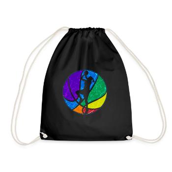 Basketball Players Basketball Girls - Drawstring Bag - black - Front