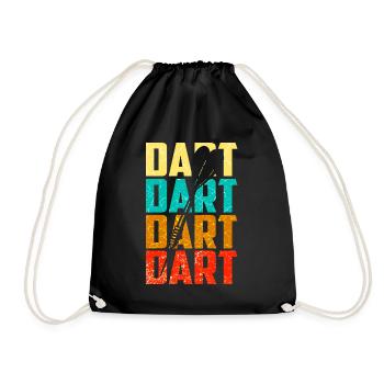 Dart Player Dart Player Gift - Drawstring Bag - black - Front