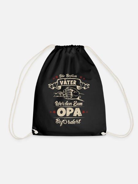 Papa Sohn Opa Enkelkind Vatertag Geschenk - Turnbeutel - Schwarz