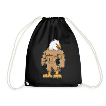 Falke Bodybuilder Bodybuilding Sport - Turnbeutel - Schwarz - Vorne
