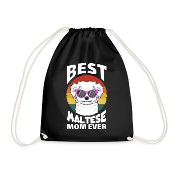 Meilleur Maltese Mom Ever Meilleur Malteser Mama chiens - Sac de sport léger - noir - Devant