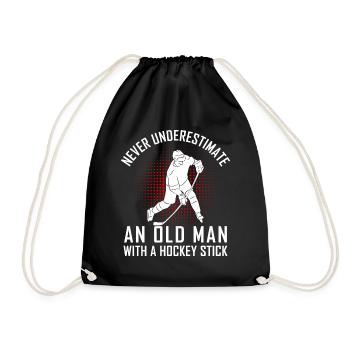 Hockey de hockey bâton de hockey de hockey bâton de hockey de hockey sur glace cadeau - Sac de sport léger - noir - Devant