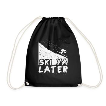 Ski Ya Later Ski Snowboarding Skiurlaub Skifahrer - Sac de sport léger - noir - Devant