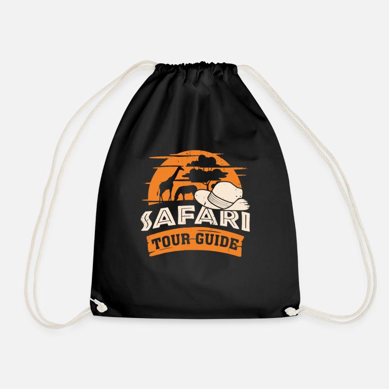 Safari Tour Guide Afrika Geschenk - Turnbeutel - Schwarz