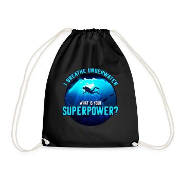 Scuba Diving Tauchsport Taucher Geschenk - Turnbeutel - Schwarz - Vorne